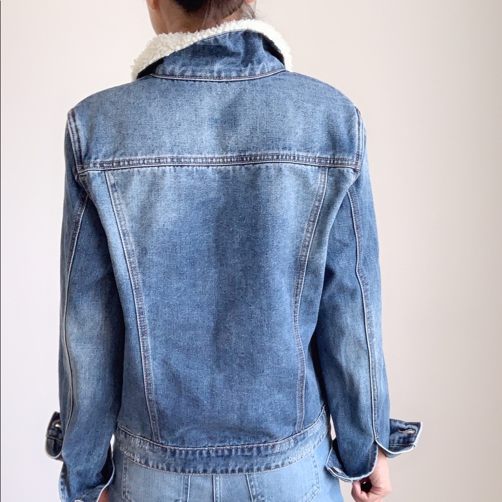 Sherpa Collar Denim Jacket - Picture 2 of 5